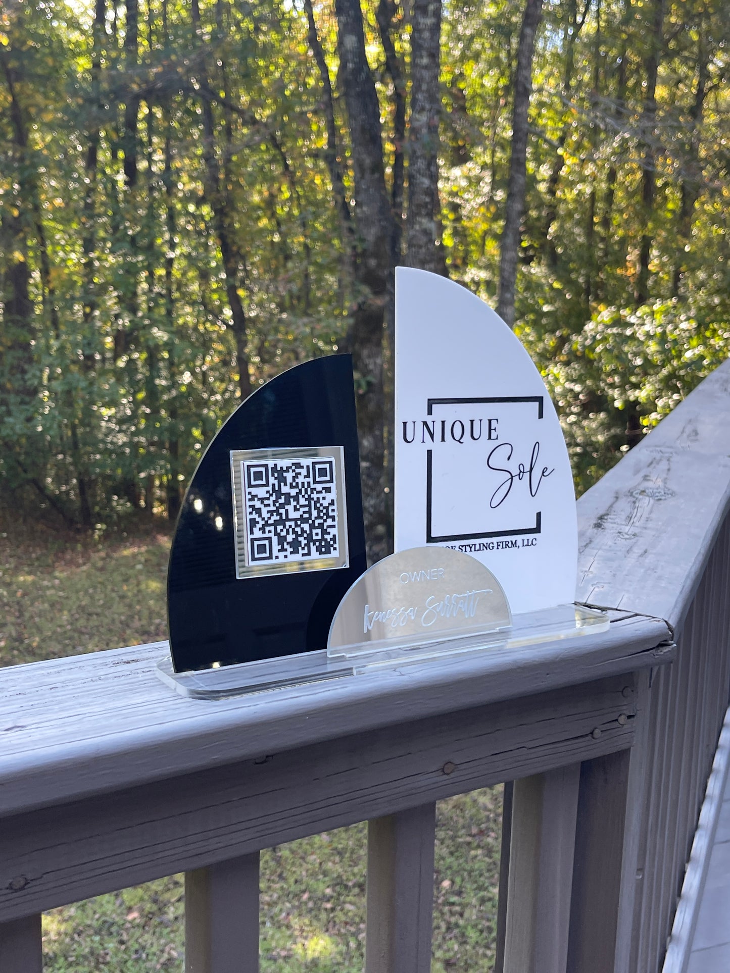 Acrylic Menu/ QR Code Sign with Stand