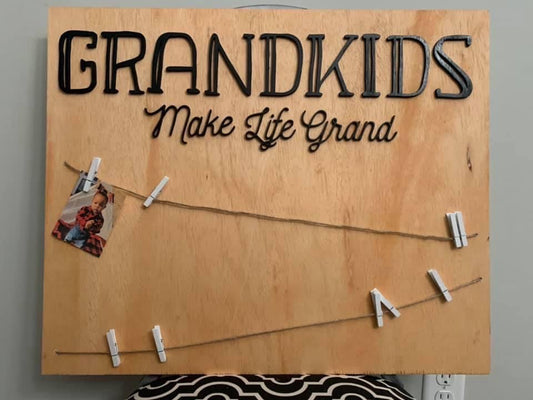 "Grand Kids Make Life Grand" Photo Hanger
