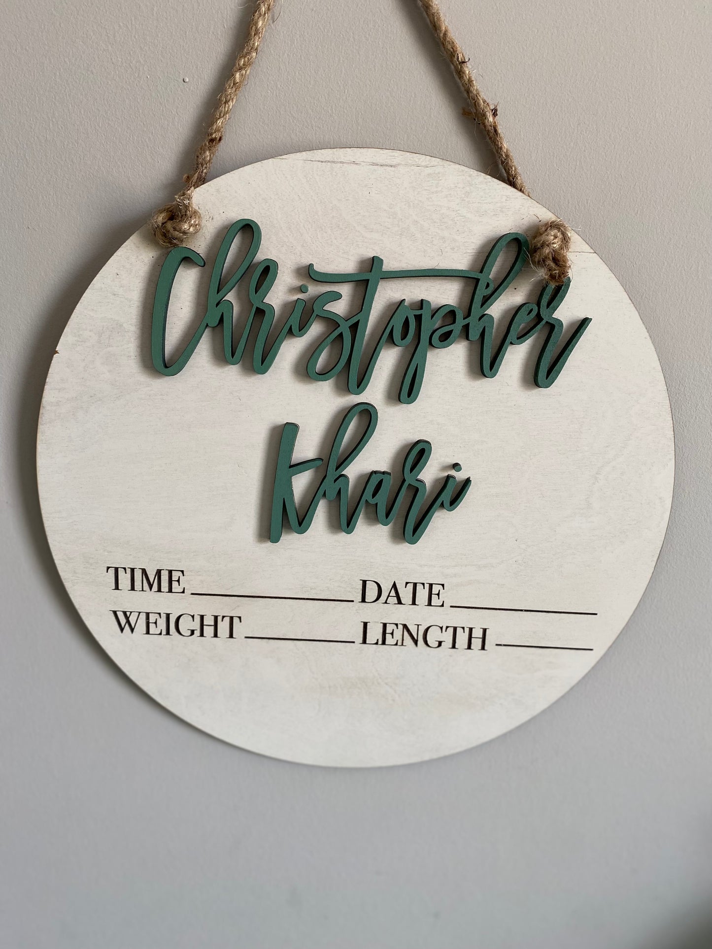 Birth Stats Door/Wall Hanger