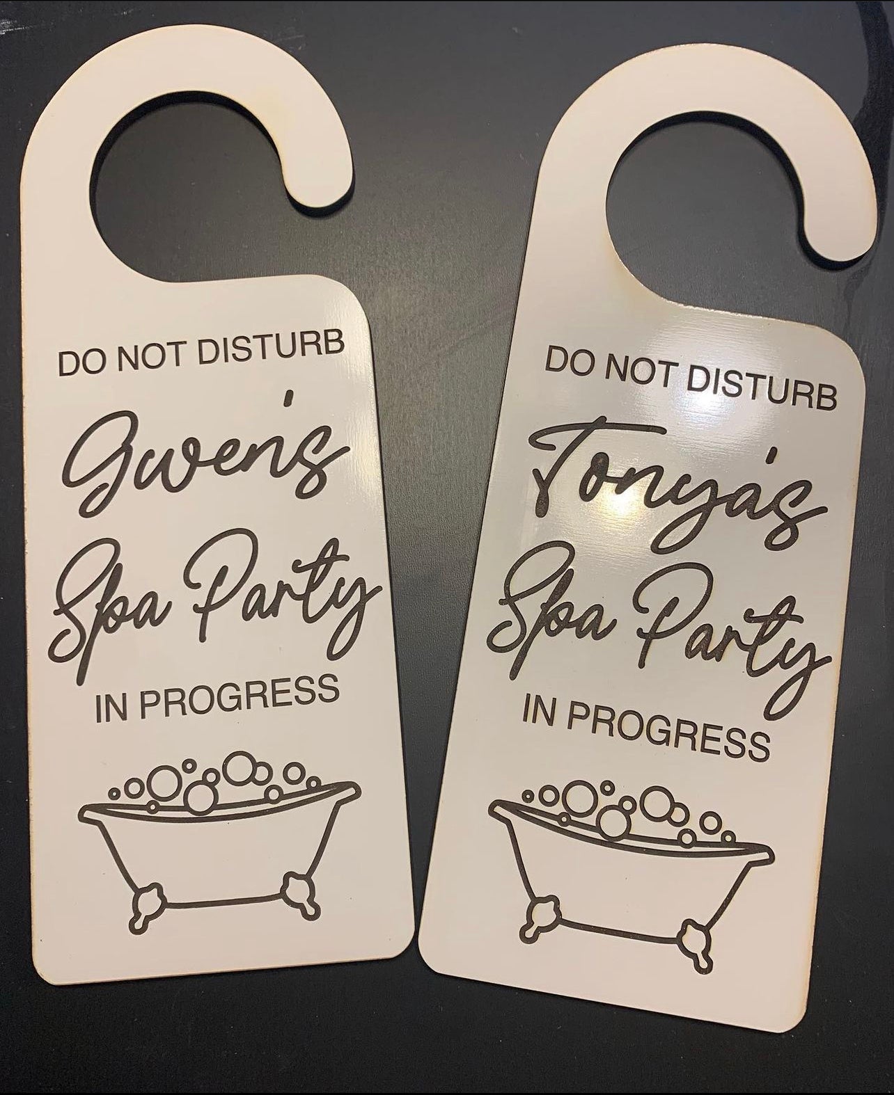 Spa Party Door Hanger